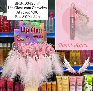 Lip Gloss com Chaveiro Bobbi Rara