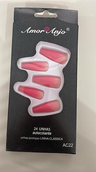 Unhas Postiças Formato Bailarina Amor Anjo