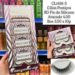 Cílios Postiços 8D Fio de Silicone Hello Mini