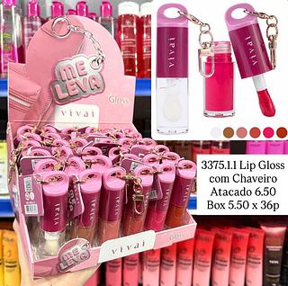 Lip Gloss com Chaveiro Me Leva Vivai