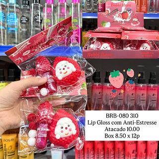 Lip Gloss com Anti-Estresse Strawberry Yogurt Bobbi Rara