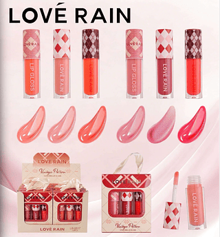 Kit com 3 Lip Gloss Lové Rain