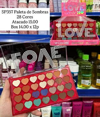 Paleta de Sombras Love 28 Cores Sp Colors