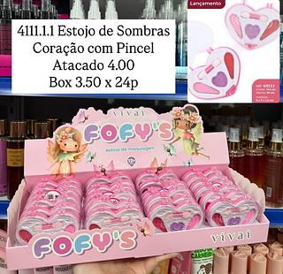 Estojo de Sombras Coração Fofy´s Vivai