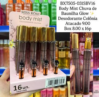 Body Splash Chuva de Baunilha Glow Desodorante Colônia Miss Rôse