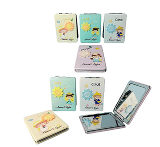 Espelho de Bolsa Duplo Sol Amor Anjo