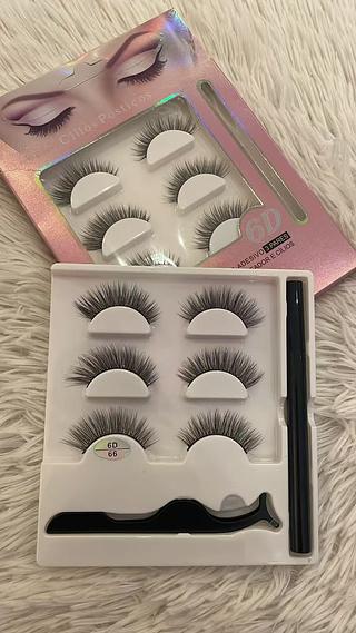 Cílios Postiços 6D 3 Pares Amor Anjo