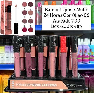 Batom Líquido 24 Horas Cor 01 ao 06 Max Love